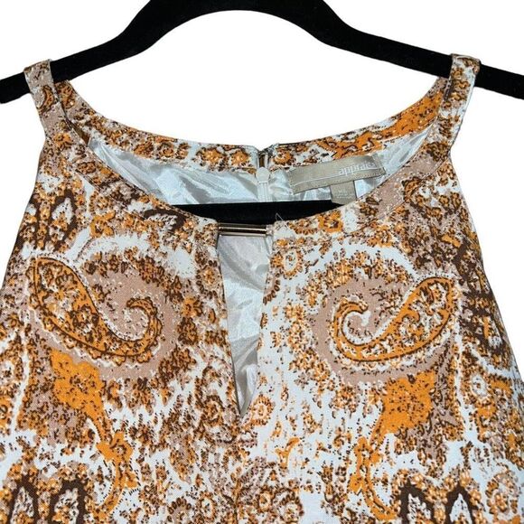 APPRAISAL Peek-a-Boo Embellished Print Lined Top Size XL - Picture 3 of 5